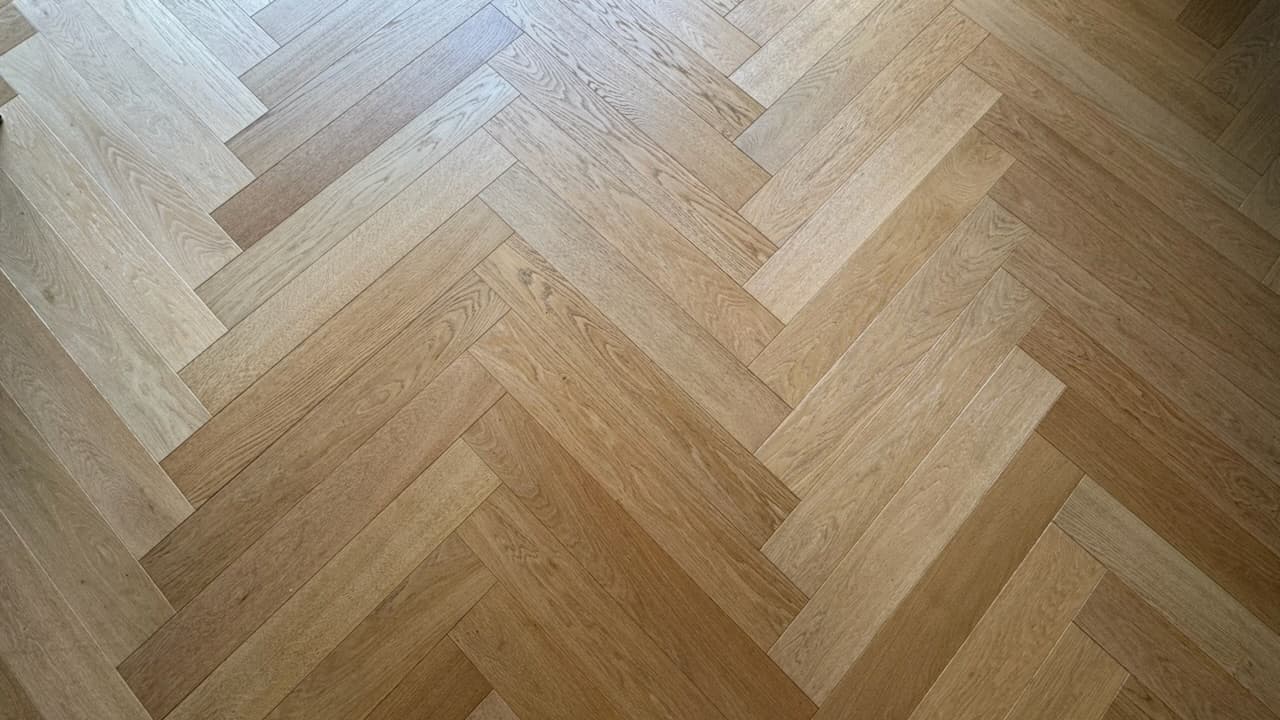 Abbildung eines verlegten Parkettbodens